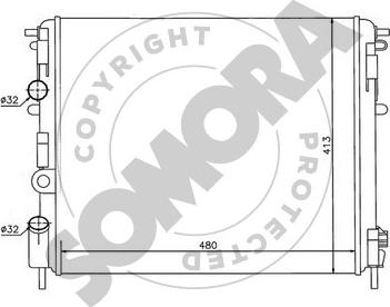 Somora 244340B - Radiateur, refroidissement du moteur cwaw.fr