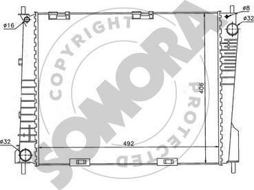 Somora 241140A - Radiateur, refroidissement du moteur cwaw.fr