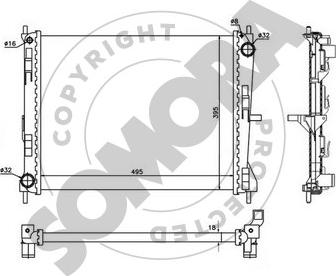 Somora 241140 - Radiateur, refroidissement du moteur cwaw.fr