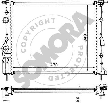 Somora 243040 - Radiateur, refroidissement du moteur cwaw.fr