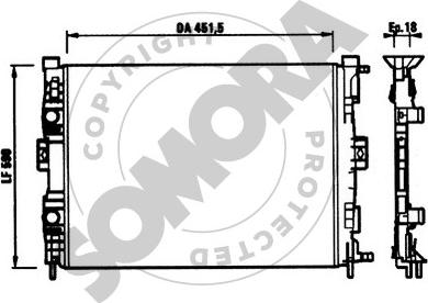 Somora 243240 - Radiateur, refroidissement du moteur cwaw.fr