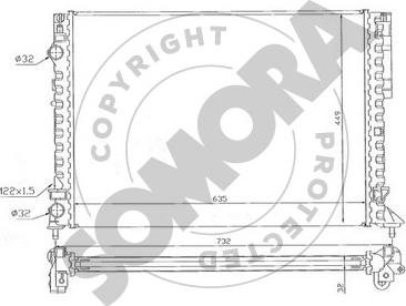 Somora 242040D - Radiateur, refroidissement du moteur cwaw.fr