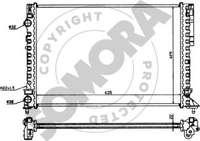 Somora 242043 - Radiateur, refroidissement du moteur cwaw.fr