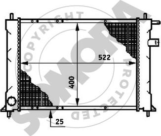 Somora 260740A - Radiateur, refroidissement du moteur cwaw.fr