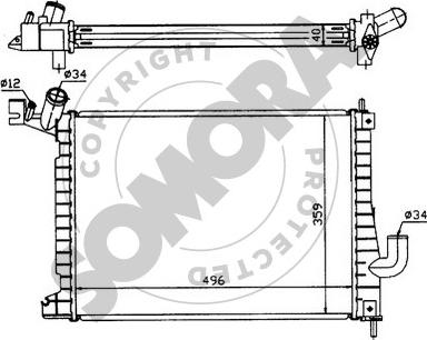 Somora 210443 - Radiateur, refroidissement du moteur cwaw.fr