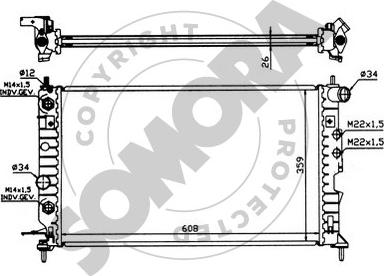 Somora 210442 - Radiateur, refroidissement du moteur cwaw.fr