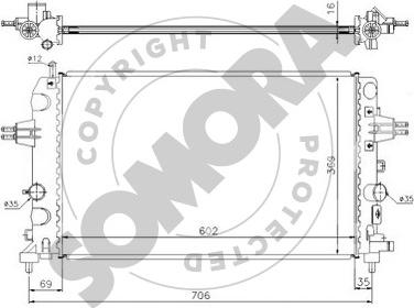 Somora 211840C - Radiateur, refroidissement du moteur cwaw.fr