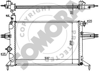 Somora 211744 - Radiateur, refroidissement du moteur cwaw.fr