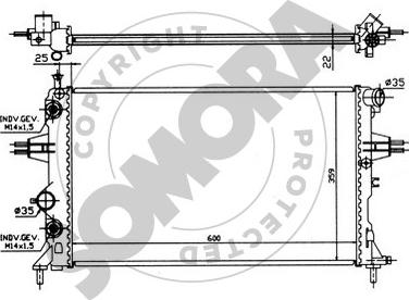 Somora 211741 - Radiateur, refroidissement du moteur cwaw.fr