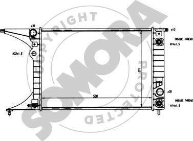 Somora 213240 - Radiateur, refroidissement du moteur cwaw.fr