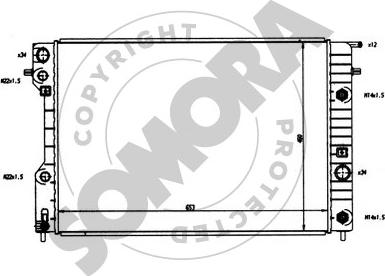 Somora 213241 - Radiateur, refroidissement du moteur cwaw.fr