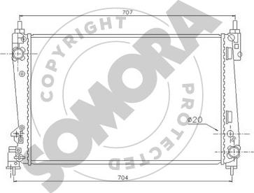 Somora 212640A - Radiateur, refroidissement du moteur cwaw.fr