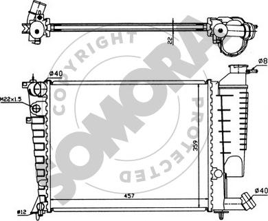 Somora 220540 - Radiateur, refroidissement du moteur cwaw.fr