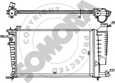 Somora 220541 - Radiateur, refroidissement du moteur cwaw.fr