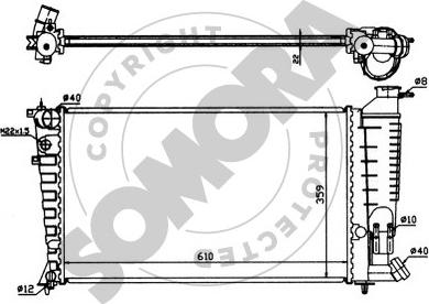 Somora 220542 - Radiateur, refroidissement du moteur cwaw.fr