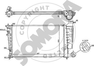 Somora 220640 - Radiateur, refroidissement du moteur cwaw.fr