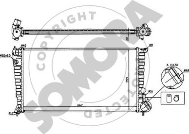 Somora 220642 - Radiateur, refroidissement du moteur cwaw.fr