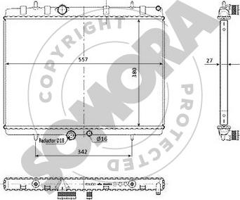 Somora 221340D - Radiateur, refroidissement du moteur cwaw.fr