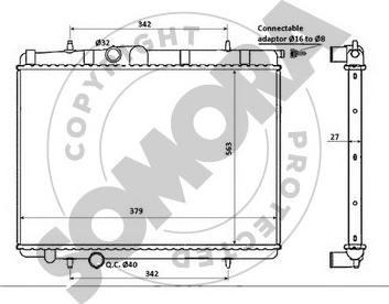 Somora 221340E - Radiateur, refroidissement du moteur cwaw.fr