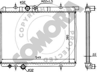 Somora 221341 - Radiateur, refroidissement du moteur cwaw.fr