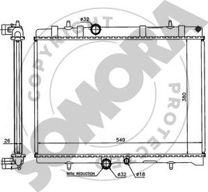 Somora 223440B - Radiateur, refroidissement du moteur cwaw.fr