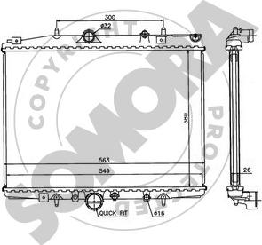 Somora 223240G - Radiateur, refroidissement du moteur cwaw.fr