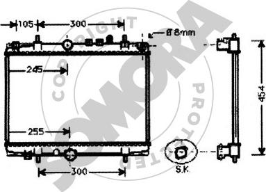 Somora 223243 - Radiateur, refroidissement du moteur cwaw.fr