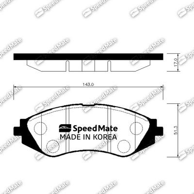 SpeedMate SM-BPG009 - Kit de plaquettes de frein, frein à disque cwaw.fr