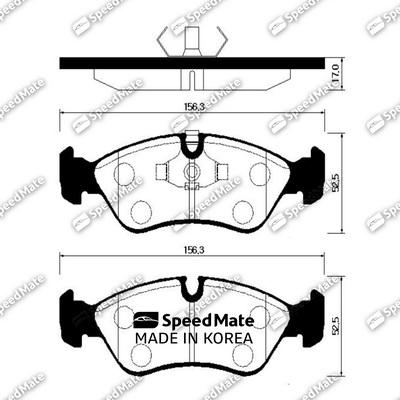 SpeedMate SM-BPG006 - Kit de plaquettes de frein, frein à disque cwaw.fr