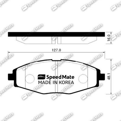 SpeedMate SM-BPG008 - Kit de plaquettes de frein, frein à disque cwaw.fr