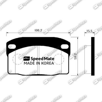 SpeedMate SM-BPG002 - Kit de plaquettes de frein, frein à disque cwaw.fr