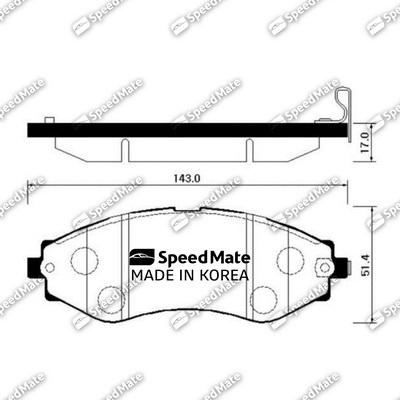 SpeedMate SM-BPG010 - Kit de plaquettes de frein, frein à disque cwaw.fr