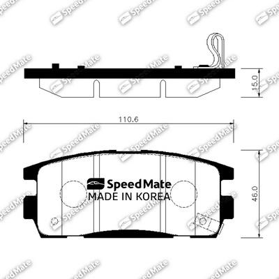 SpeedMate SM-BPG018 - Kit de plaquettes de frein, frein à disque cwaw.fr