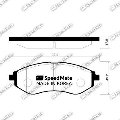 SpeedMate SM-BPG013 - Kit de plaquettes de frein, frein à disque cwaw.fr