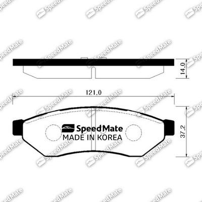 SpeedMate SM-BPG012 - Kit de plaquettes de frein, frein à disque cwaw.fr