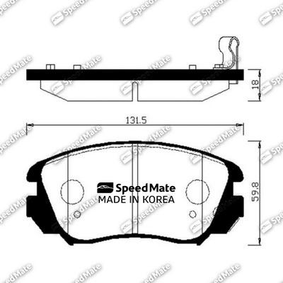 SpeedMate SM-BPG024 - Kit de plaquettes de frein, frein à disque cwaw.fr