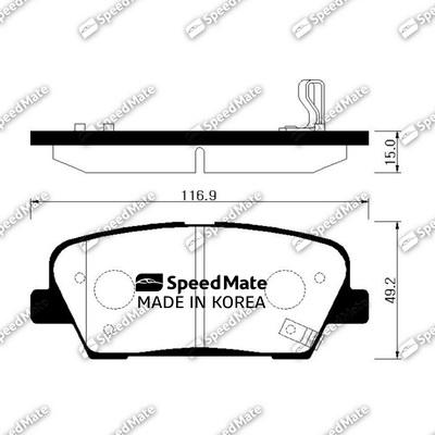 SpeedMate SM-BPH045 - Kit de plaquettes de frein, frein à disque cwaw.fr