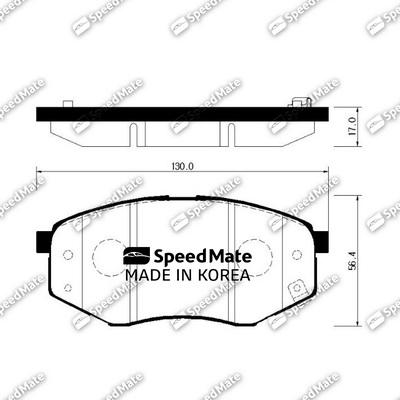 SpeedMate SM-BPH046 - Kit de plaquettes de frein, frein à disque cwaw.fr