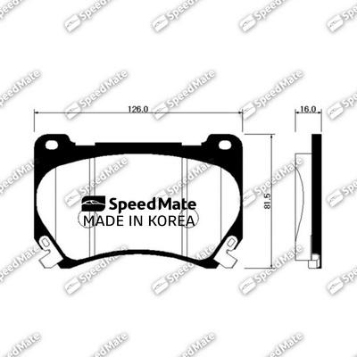 SpeedMate SM-BPH040 - Kit de plaquettes de frein, frein à disque cwaw.fr