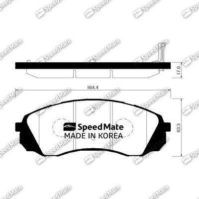 SpeedMate SM-BPH041 - Kit de plaquettes de frein, frein à disque cwaw.fr