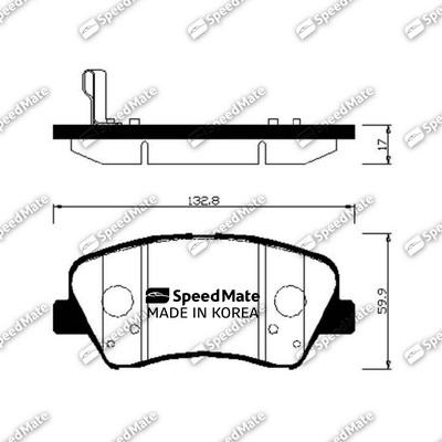 SpeedMate SM-BPH048 - Kit de plaquettes de frein, frein à disque cwaw.fr