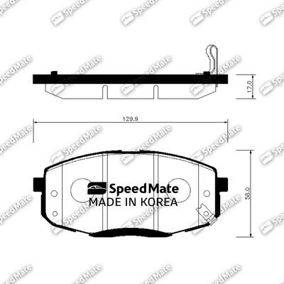 SpeedMate SM-BPH043 - Kit de plaquettes de frein, frein à disque cwaw.fr