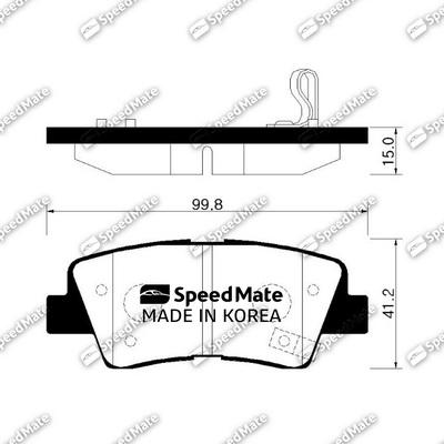 SpeedMate SM-BPH042 - Kit de plaquettes de frein, frein à disque cwaw.fr