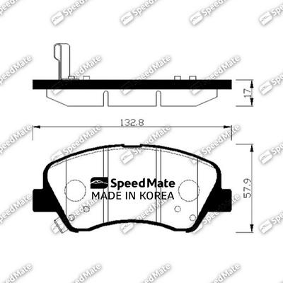 SpeedMate SM-BPH047 - Kit de plaquettes de frein, frein à disque cwaw.fr