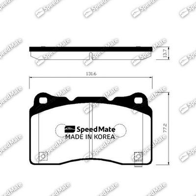 SpeedMate SM-BPH056 - Kit de plaquettes de frein, frein à disque cwaw.fr