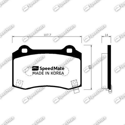 SpeedMate SM-BPH057 - Kit de plaquettes de frein, frein à disque cwaw.fr