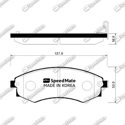 SpeedMate SM-BPH006 - Kit de plaquettes de frein, frein à disque cwaw.fr