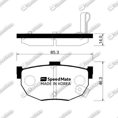 SpeedMate SM-BPH008 - Kit de plaquettes de frein, frein à disque cwaw.fr