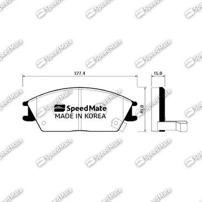 SpeedMate SM-BPH003 - Kit de plaquettes de frein, frein à disque cwaw.fr