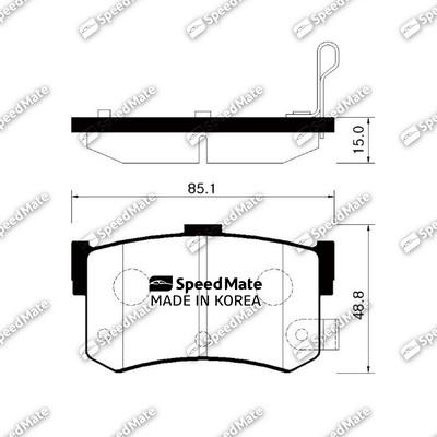 SpeedMate SM-BPH012 - Kit de plaquettes de frein, frein à disque cwaw.fr